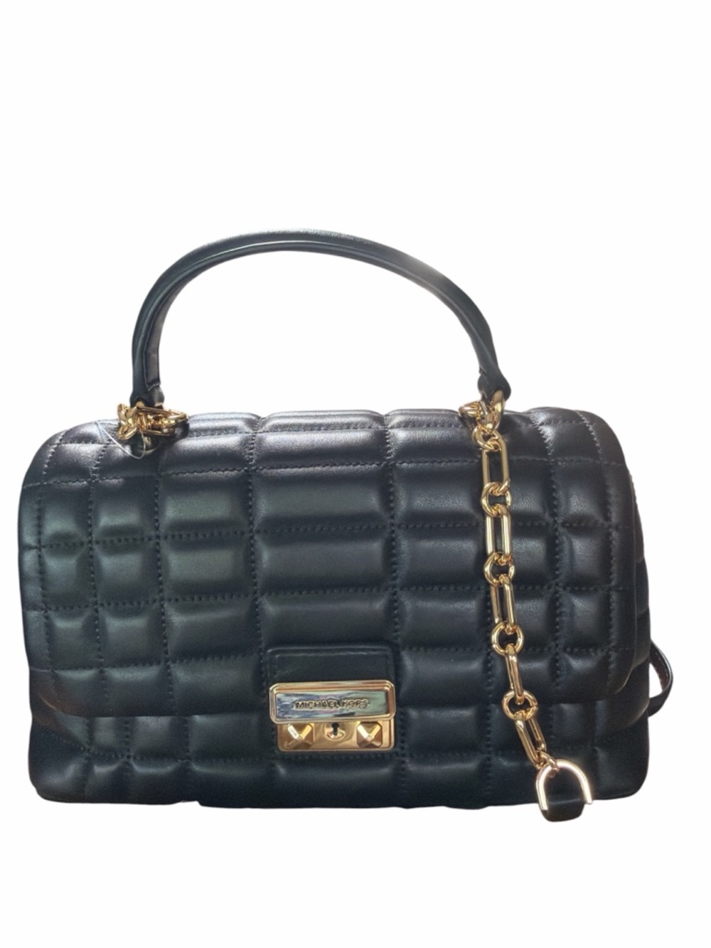 MICHAEL KORS Black Tribeca medium Convertible Chain Shoulder Bag+ Gift Bag